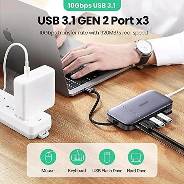 Alt view image 4 of 6 - USB C HUB USB Type C 3.1 to M.2 B-Key HDMI 4K 60Hz USB 3.1 10Gbps USB C HDMI HUB Splitter