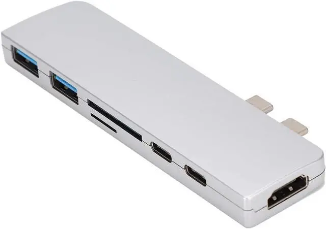 Main image of Vbestlife USB Hub, 7 in 1 Type C Multi-Function HUB Adapter Dual Type?C HUB Multiport Adapter 4K HDMI USB Adapter Converter for OS X for chromebook Pixel 2
