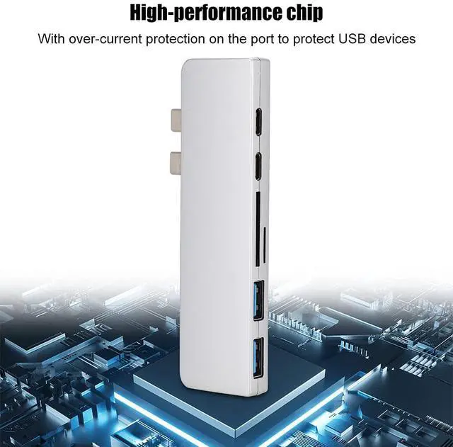 Alt view image 4 of 7 - Vbestlife USB Hub, 7 in 1 Type C Multi-Function HUB Adapter Dual Type?C HUB Multiport Adapter 4K HDMI USB Adapter Converter for OS X for chromebook Pixel 2