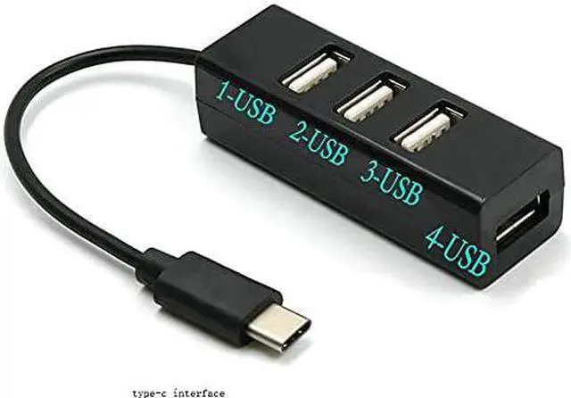 Alt view image 2 of 5 - Type-C to 4-Port USB 3.0 Hub USB 3.1 Adapter Drop Shipping Adapter Car Charger Cable Converter (Color : White)