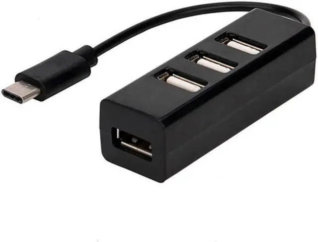 Main image of USB Hub Type-C to 4-Port USB 3.0 Hub USB 3.1 Adapter Drop Shipping Adapter Car Charger Cable Converter (Color : Black) (Black)