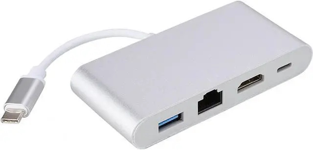 Main image of USB3.0 Type C Converter, Type C Hub Professional 4K HD Portable 4 in 1 for Travel Use for Business for Office for Home