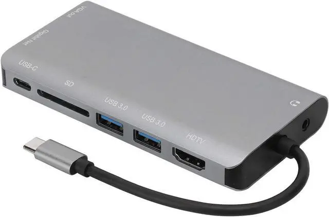 Alt view image 5 of 7 - EBTOOLS TypeC Docking Station, Portable TypeC to Rj45 VGA USB3.0 SD HDTV PD Interface Hub Converter for PC