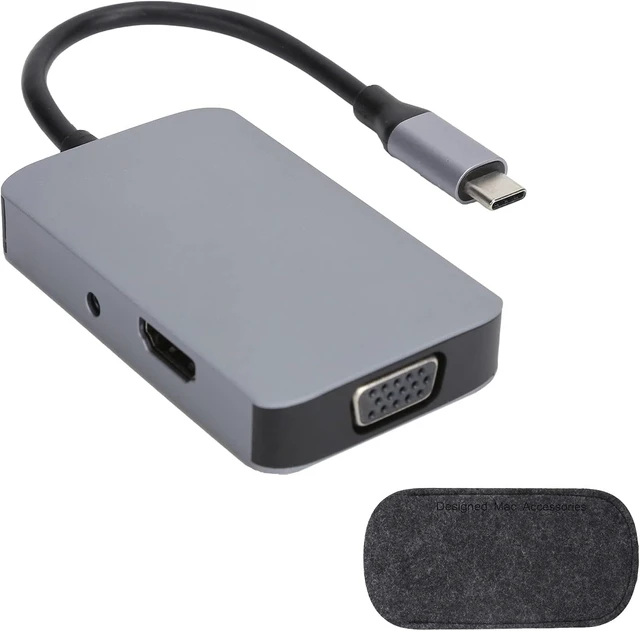 Alt view image 6 of 7 - USBC to 5-in-1 Hub Adapter, Aluminum Alloy