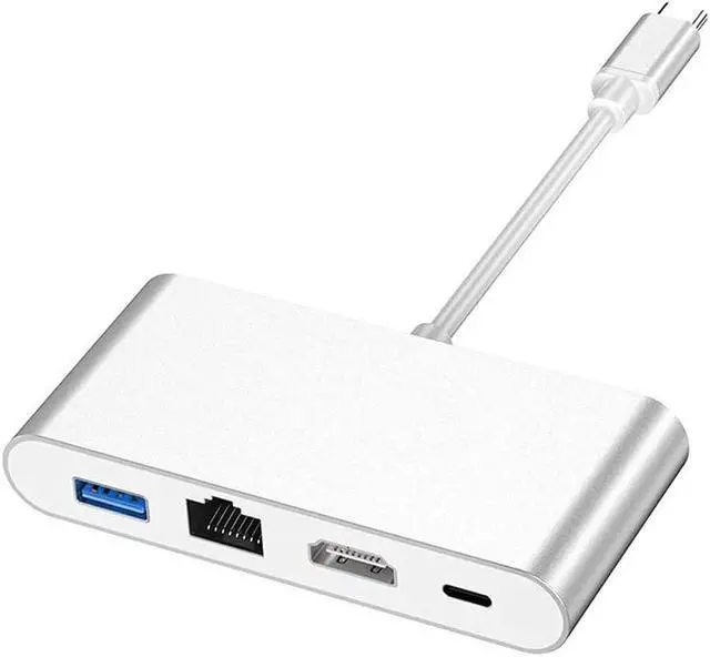 Main image of TWDYC Type-C to HDMI-Compatible Four in One Converter Network Card Hub Docking Station HDMI-Compatible/USB Splitter 3.0 Hub