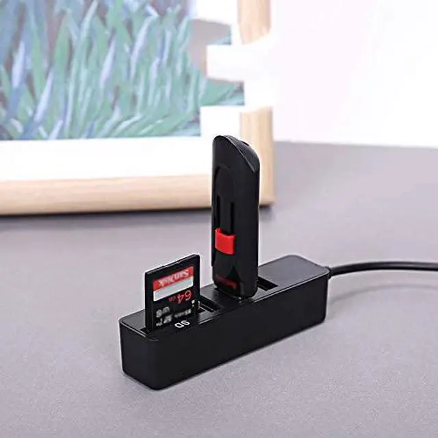 Alt view image 2 of 5 - Type C HUB Card Reader 2 in 1 Type-C OTG USB 2.0 Hub Splitter Combo 3-Port SD/TF Card Reader USB 2.0 Hub Splitter 2.0 Multi USB (Color : Black)