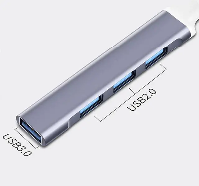 Alt view image 3 of 6 - 4 Port Type-C/USB Hub USB3.0 USB Splitter OTG Adapter Hub USB Power Adapter Splitter USBC Hub for Mouse Keyboard U Disk (Color : Type-c Interface) (Type)