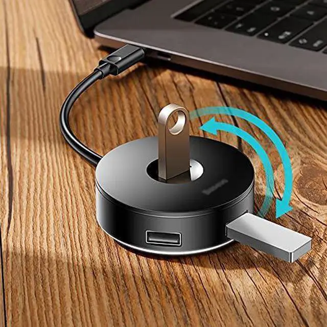 Alt view image 3 of 4 - USB HUB & USB C HUB to Multi USB3.0 USB 3.0 Splitter for MacBook Pro Air Laptop Computer 4 Port Multiple USB Type C HUB (Color : Black-Type-C) (Black)