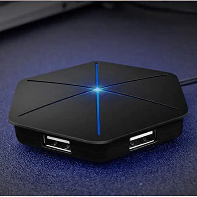 Alt view image 2 of 5 - USB Hub 6 Port USB2.0 Hub 1m Cable Splitter with TF SD Card Reader Cool Light Charging USB 2.0 3.0 Hub for Multi-Device Desktop Laptop