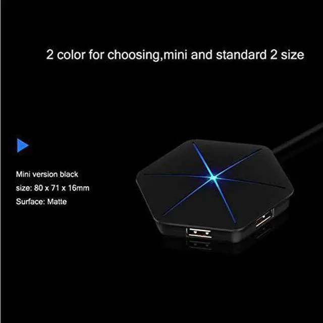 Alt view image 5 of 5 - USB Hub 6 Port USB2.0 Hub 1m Cable Splitter with TF SD Card Reader Cool Light Charging USB 2.0 3.0 Hub for Multi-Device Desktop Laptop