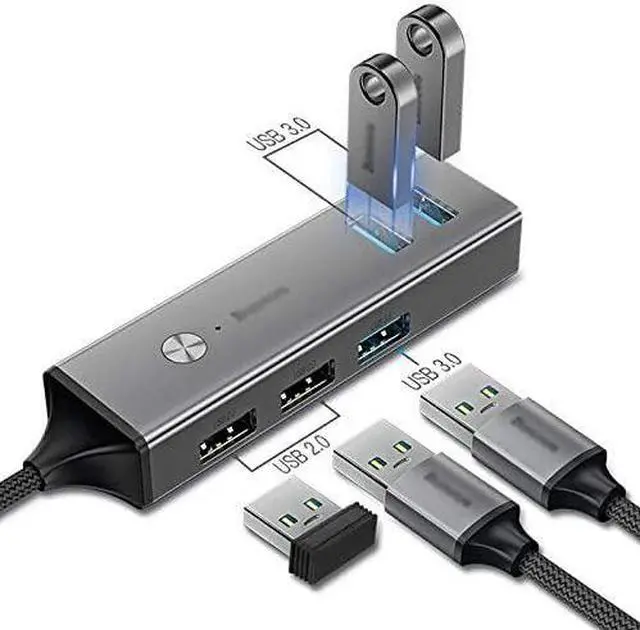 Alt view image 2 of 7 - USB Hub USB 3.0 Type C Hub Splitter,Multi-Interface Universal USB Splitter One-to-Four Adapter 3.0 High-Speed Type-c Extender (Color : USB Plug) (USB Plug)