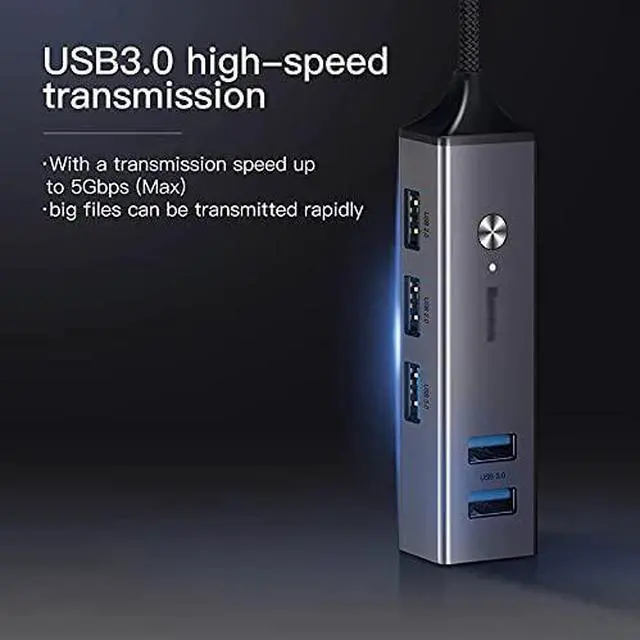Alt view image 5 of 7 - USB Hub USB 3.0 Type C Hub Splitter,Multi-Interface Universal USB Splitter One-to-Four Adapter 3.0 High-Speed Type-c Extender (Color : USB Plug) (USB Plug)