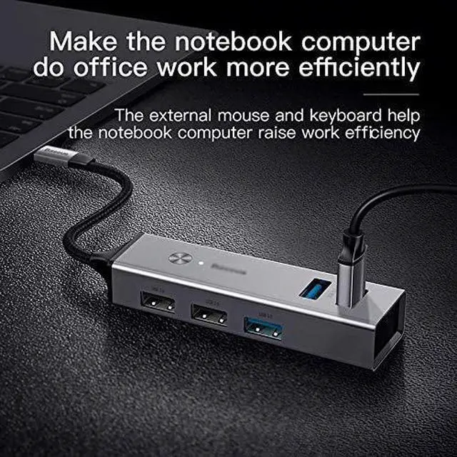 Alt view image 4 of 7 - USB Hub USB 3.0 Type C Hub Splitter,Multi-Interface Universal USB Splitter One-to-Four Adapter 3.0 High-Speed Type-c Extender (Color : USB Plug) (USB Plug)