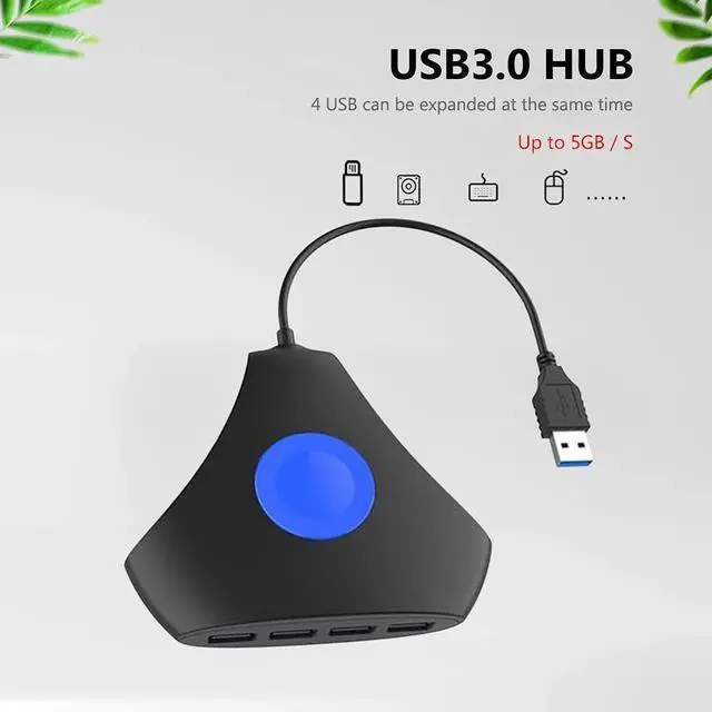 Alt view image 2 of 5 - Portable 4 Port USB 3.0 HUB High Speed 5Gbps Multi USB Splitter Expander Adapter for PC Computer Accessories