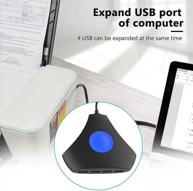 Alt view image 3 of 5 - Portable 4 Port USB 3.0 HUB High Speed 5Gbps Multi USB Splitter Expander Adapter for PC Computer Accessories