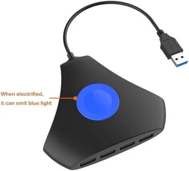 Alt view image 4 of 5 - Portable 4 Port USB 3.0 HUB High Speed 5Gbps Multi USB Splitter Expander Adapter for PC Computer Accessories