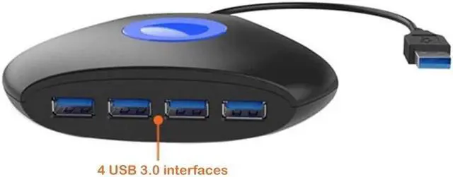 Alt view image 5 of 5 - Portable 4 Port USB 3.0 HUB High Speed 5Gbps Multi USB Splitter Expander Adapter for PC Computer Accessories