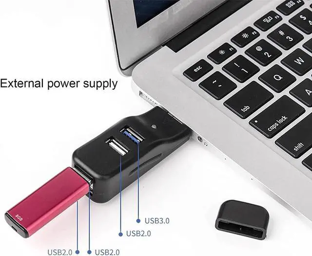 Alt view image 3 of 5 - USB Hub USB 3.0 HUB 2.0 HUB 4 Port USB Splitter Expander Multiple USB Data Cable Hub Splitter Power Adapter USB HUB for Laptop/Computer