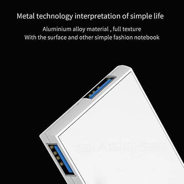 Alt view image 7 of 7 - 180 Degree Rotation USB 3.0 HUB Super Speed External 4 Port USB Splitter Port Air Laptop PC Computer USB Hub (Color : White) (Black)