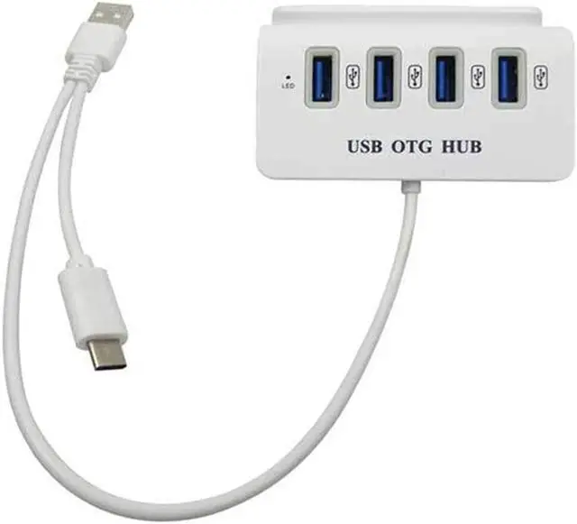 Main image of Multifunctional 4-Port USB 3.0 Hubs with Tablet Stand Holder Type-C USB Hub Power Supply Adpter Splitter for PC Laptop Computer