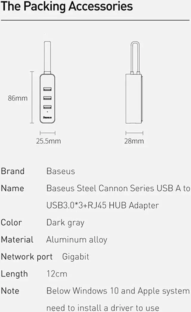 Alt view image 2 of 7 - USB 3.0 HUB USB A to RJ45 LAN Adapter Multi USB 3 USB 3.0 Hub Converter Dock USB Splitter