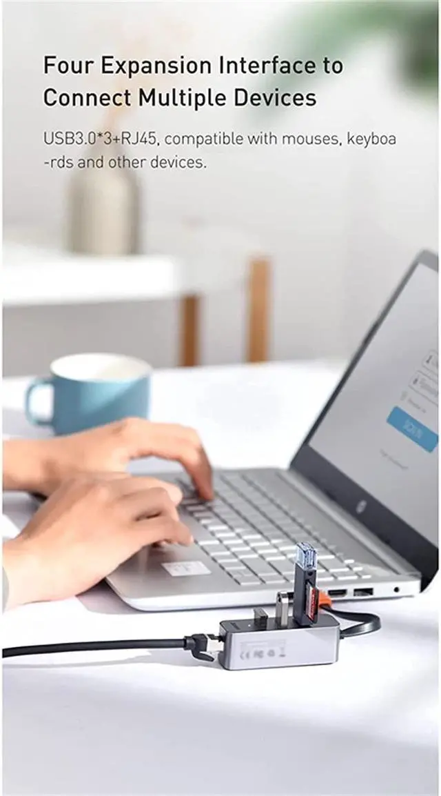 Alt view image 6 of 7 - USB 3.0 HUB USB A to RJ45 LAN Adapter Multi USB 3 USB 3.0 Hub Converter Dock USB Splitter