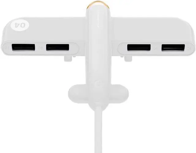 Main image of USB Splitter One for Four Docking Hub, USB 2.0 Expander 4-Port Data Hub Multi-Function Extender (Color : White)