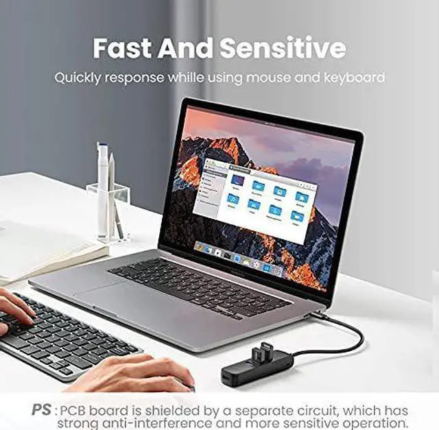 Alt view image 3 of 7 - USB HUB 3.0 Mini 4 Port USB 3.0 Splitter Micro USB Hub AdapterFour-in-one Docking Station Laptop