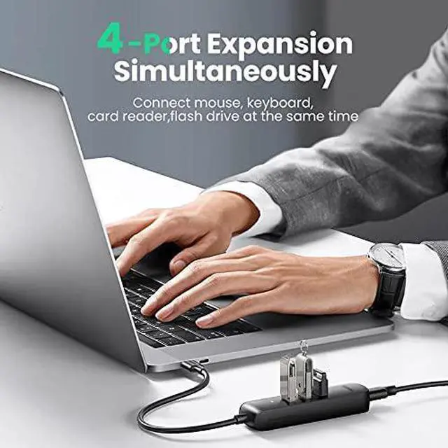 Alt view image 4 of 7 - USB HUB 3.0 Mini 4 Port USB 3.0 Splitter Micro USB Hub AdapterFour-in-one Docking Station Laptop