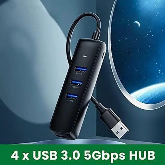 Alt view image 6 of 7 - USB HUB 3.0 Mini 4 Port USB 3.0 Splitter Micro USB Hub AdapterFour-in-one Docking Station Laptop