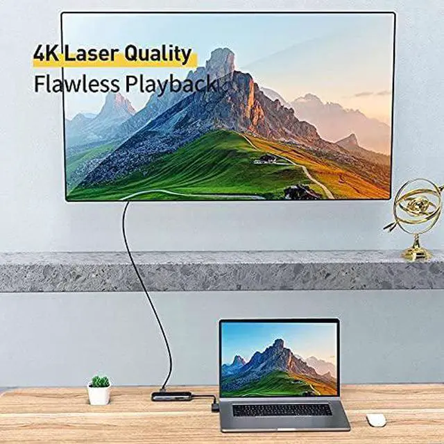 Alt view image 6 of 7 - Docking Station Expansion Notebook Accessories Mobile Phone Tablet Connection Cloud Computer Projection Line USB Adapter