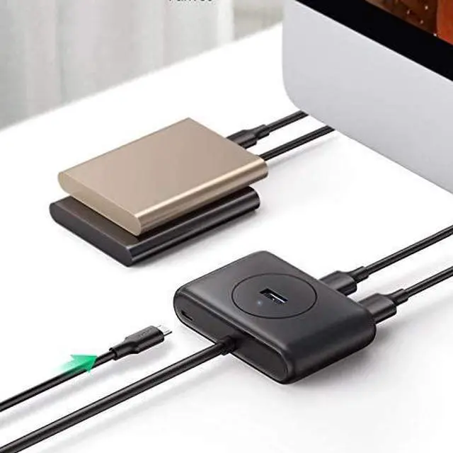 Alt view image 2 of 6 - LIUZH USB 3.0 Hub,USB Hub 4-Port USB 3.0 High-Speed USB Splitter for Hard Drives USB Flash Drive Mouse Keyboard Extend Adapter