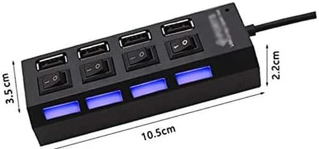 Alt view image 2 of 5 - Power Supply Adapter for USB 2.0 Collector 4 -end Multi-Port Expander 2.0 Attachment USB Collector for PC Expansion