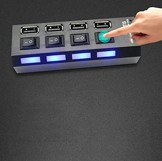 Alt view image 2 of 3 - Power Supply Adapter for USB 2.0 Collector 4 -end Multi-Port Expander 2.0 Attachment USB Collector for PC Expansion