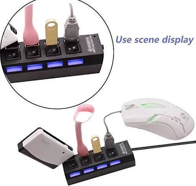Alt view image 3 of 3 - Power Supply Adapter for USB 2.0 Collector 4 -end Multi-Port Expander 2.0 Attachment USB Collector for PC Expansion