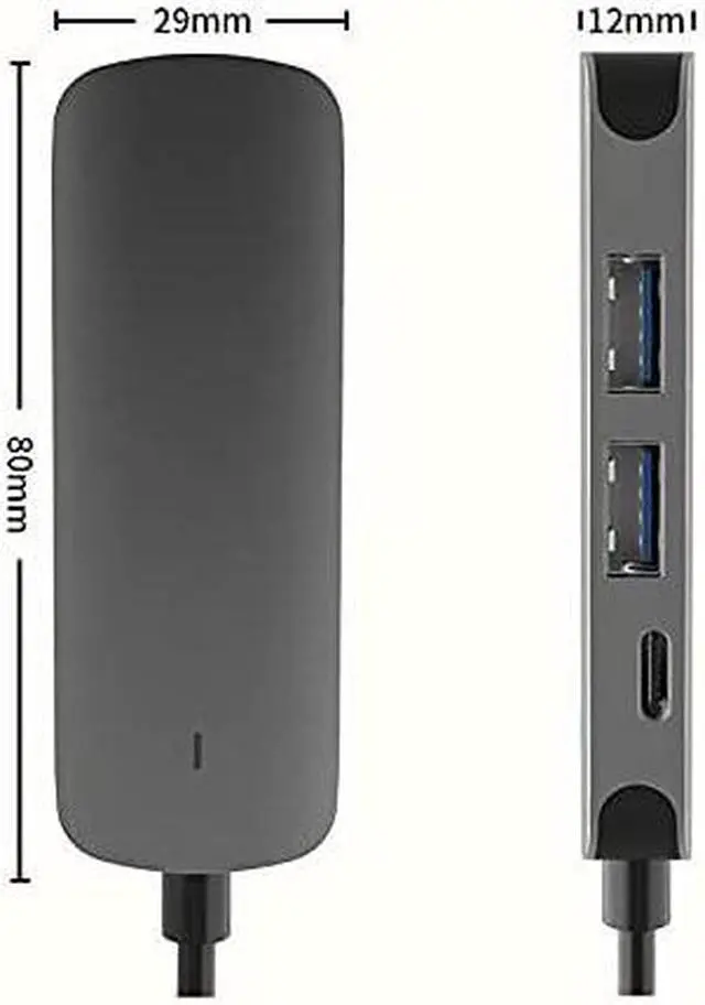 Alt view image 2 of 6 - Hub USB C Hub Adaptador 4 Em 1 para USB 3.0 Compatível para para Switch USB-C Tipo C 3.0 Divisor