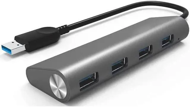 Main image of 4-Port USB 3.0 Aluminum Alloy Hub Multi-Function High Speed Adapter for Laptop