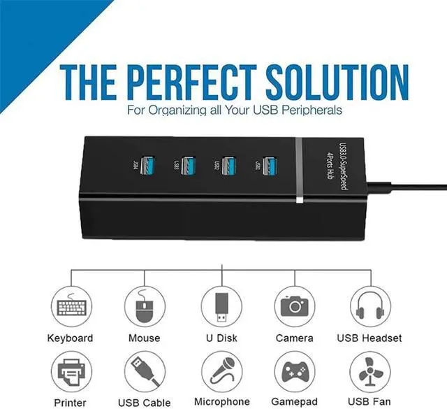 Alt view image 6 of 6 - Hubs USB 3.0 Hub High Speed Multi USB Splitter Expander for Computer PC Laptop Accessories USB 3.0 HUB Adapter USB Hubs