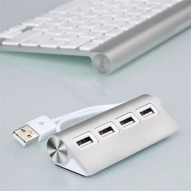Alt view image 5 of 5 - HUB USB 4 Port USB 2.0 Port PC Tablet Portable OTG Aluminium USB Splitter C?ble Accessoires