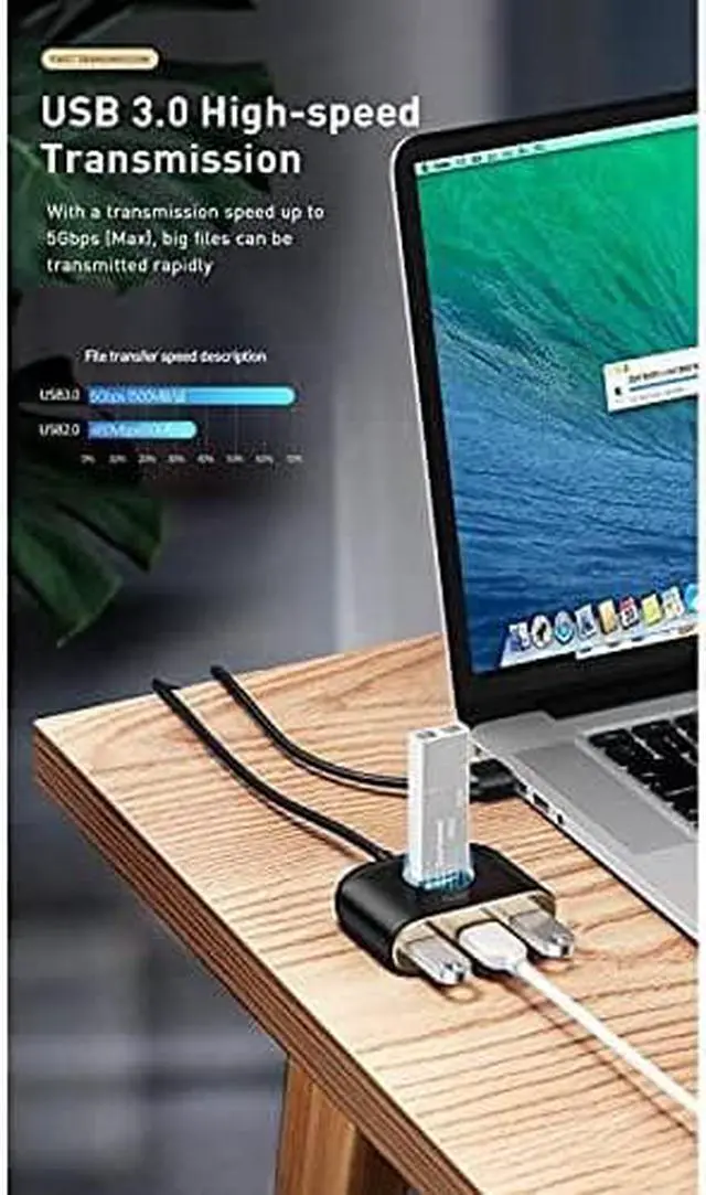 Alt view image 4 of 7 - USB HUB USB 3.0 USB C HUB USB Type C HUB USB 2.0 Adapter with Micro USB for Computer USB Splitter
