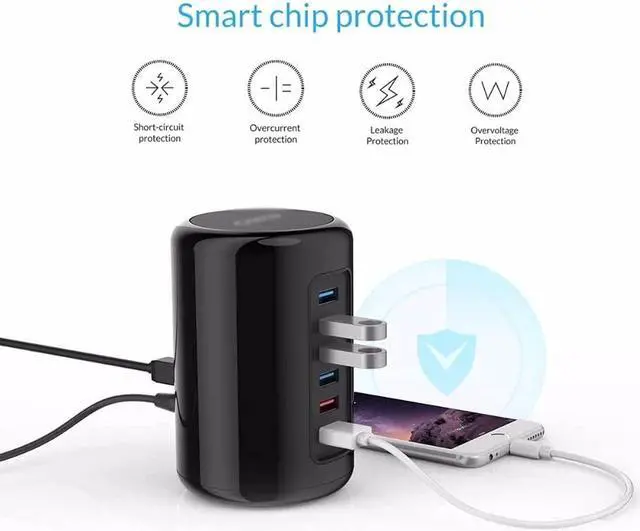 Alt view image 3 of 4 - Hubs USB 3.0 HUB with Power Adapter Fast Charger Hub Desk Splitter Rj45 Ethernet Expander Computer Accessories for Pro USB Hubs