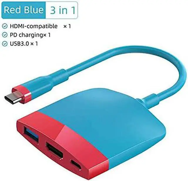 Alt view image 3 of 7 - Switch TV Dock for Portable Docking Station USB C to 4K HDMI-Compatible USB 3.0 PD (Color : Black Gray) (Black Gray)