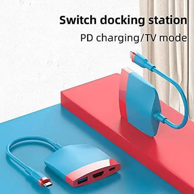 Alt view image 6 of 7 - Switch TV Dock for Portable Docking Station USB C to 4K HDMI-Compatible USB 3.0 PD (Color : Black Gray) (Black Gray)
