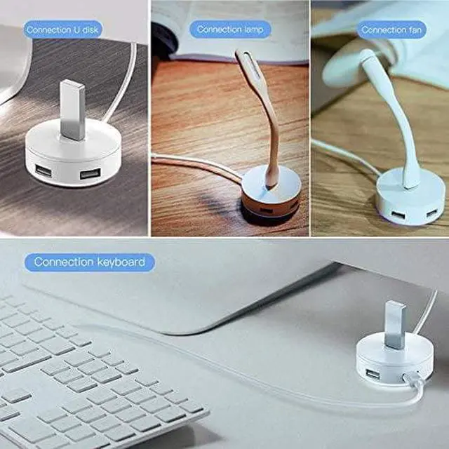 Alt view image 6 of 7 - USB HUB USB 3.0 USB 2.0 USB C HUB HUB 4 Port Computer Accessories USB Adapter (Color : White)