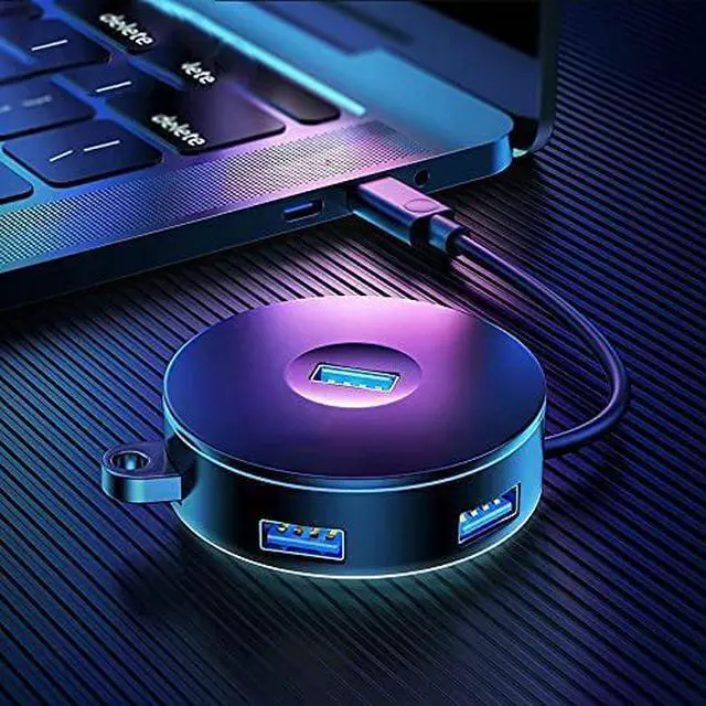 Alt view image 2 of 7 - USB HUB USB 3.0 USB 2.0 USB C HUB HUB 4 Port Computer Accessories USB Adapter (Color : White)