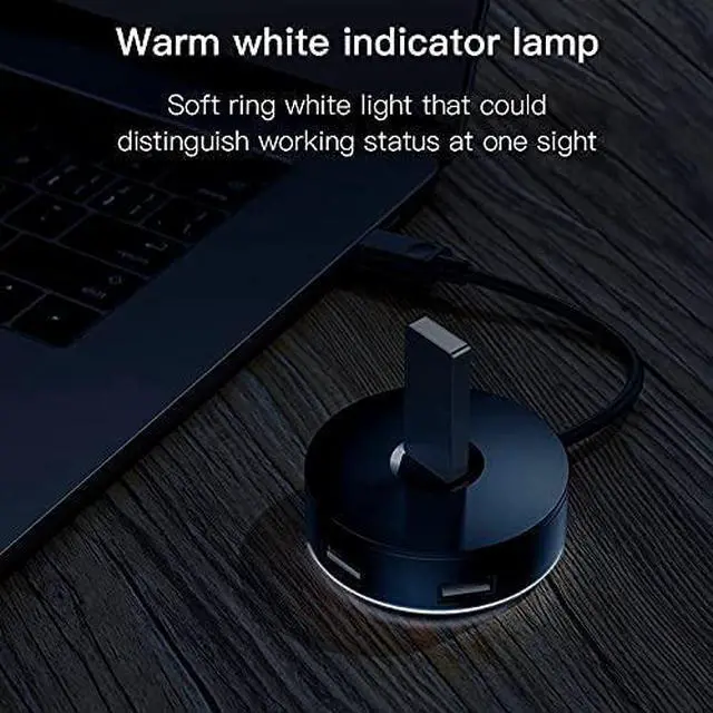 Alt view image 4 of 7 - USB HUB USB 3.0 USB 2.0 USB C HUB HUB 4 Port Computer Accessories USB Adapter (Color : White)