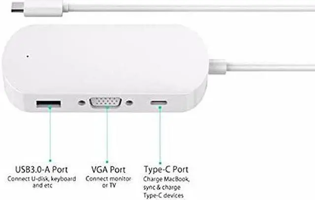 Alt view image 5 of 5 - Hubs USB C HUB Type C to Multi USB 3.0 Type C HUB VGA Adapter Dock PC Accessories USB C Splitter USB Hubs (Color : OneColor)