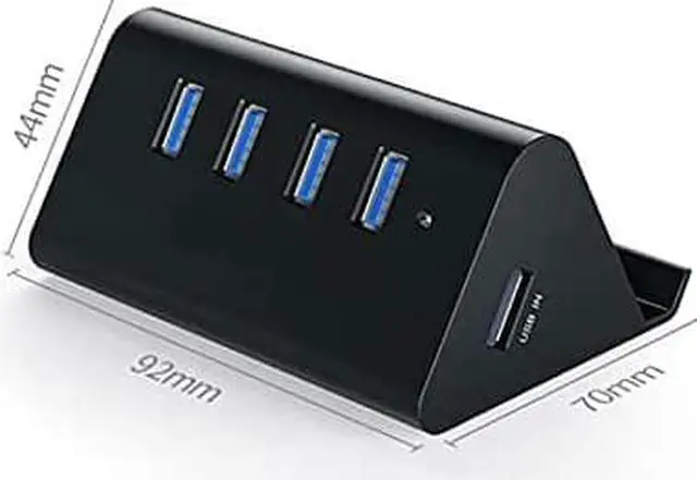 Alt view image 2 of 6 - 5Gbps High Speed Mini 4 Port USB3.0 HUB Splitter for Desktop Laptop with Stand Holder for Phone Tablet PC