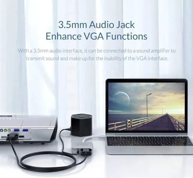 Alt view image 3 of 6 - Hubs USB Type-C to -Compatible VGA Audio USB3.0 Adapter Docking Station for Type C USB 3.0 HUB USB Hubs