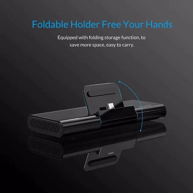 Alt view image 3 of 5 - USB-C HUB Type C HUB to USB 3.0 Type C HDMI-Compatible RJ45 RJ45 4K Video USB 3.1 HUB with Stand